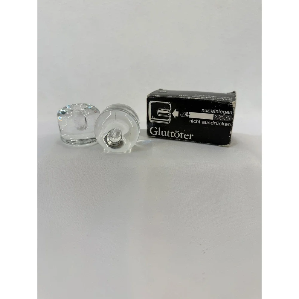 Vintage Stolzle Kristall Gluttoter Crystal Cigarette Snuffer Set of 2 Austria